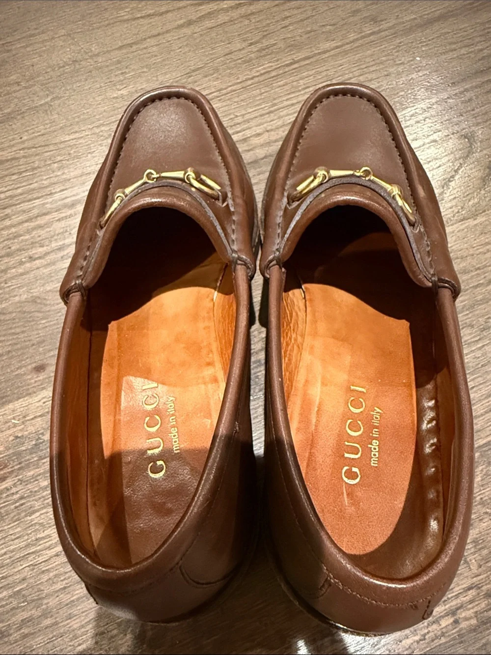 Gucci Brown Leather Horsebit Loafers Women’s Size 8.5